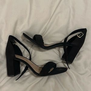 Black Old Navy block heels with straps